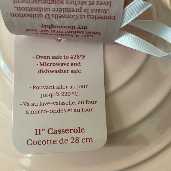 The Bake Shop Hearts Casserole Dish with Lid Valentines Day Pastel Pink New - Picture 15 of 15